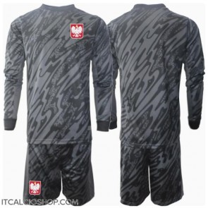 Polonia Portiere Seconda Maglia Bambino Europei 2024 Manica Lunga (+ Pantaloni corti)